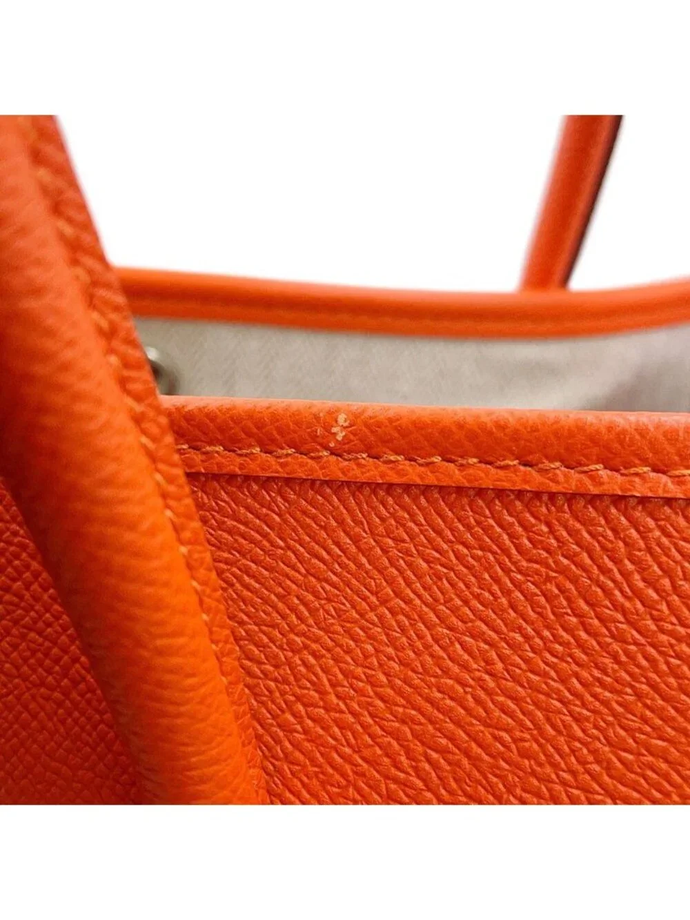Hermes Tote Garden Party PM Silver Epsom